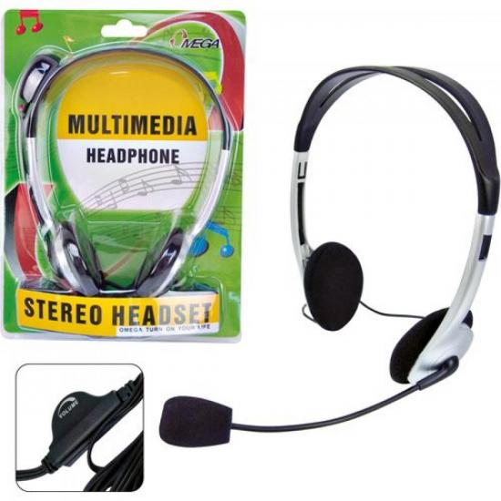 Headset Voicer Light 662040BS Preto/Prata OMEGA por 0,00 à vista no boleto/pix ou parcele em até 1x sem juros. Compre na loja Mundomax!