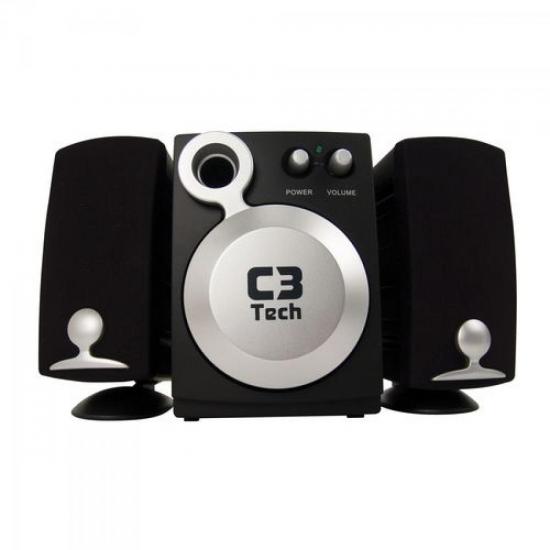 Caixa Multimídia 2.1 Com Subwoofer CT683601 Preto/Prata C3 TECH por 0,00 à vista no boleto/pix ou parcele em até 1x sem juros. Compre na loja Mundomax!