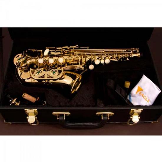Saxofone Soprano Curvo Bb SP508 Laqueado EAGLE por 6.099,99 à vista no boleto/pix ou parcele em até 12x sem juros. Compre na loja Mundomax!