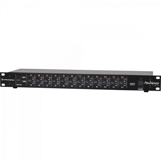 Setorizador de Áudio Hayonik Ambience Line SH-1012 Preto por 870,00 à vista no boleto/pix ou parcele em até 10x sem juros. Compre na loja Mundomax!