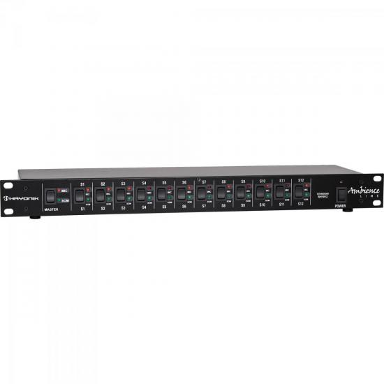 Setorizador de Áudio Hayonik Ambience Line SH-1012 Preto por 870,00 à vista no boleto/pix ou parcele em até 10x sem juros. Compre na loja Mundomax!
