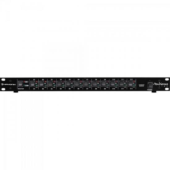 Setorizador de Áudio Hayonik Ambience Line SH-1012 Preto por 870,00 à vista no boleto/pix ou parcele em até 10x sem juros. Compre na loja Mundomax!