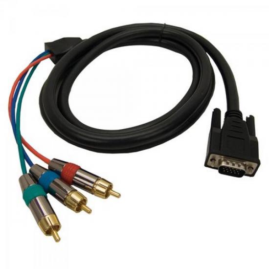 Cabo VGA / Vídeo Componente HDB15M x 3RCAM SECCON por 0,00 à vista no boleto/pix ou parcele em até 1x sem juros. Compre na loja Mundomax!