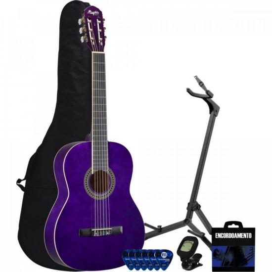 Kit Violão MEMPHIS Acústico Nylon AC39 Roxo + Acessórios por 0,00 à vista no boleto/pix ou parcele em até 1x sem juros. Compre na loja Mundomax!