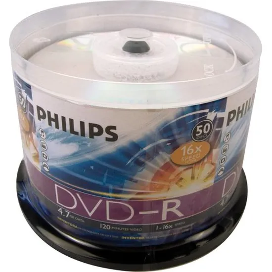 Mídia DVD-R 16x 4,7GB 120min PHILIPS (32276)