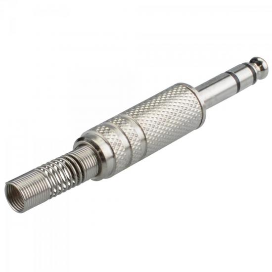 Plug P10 Stereo com Mola Niquelado PRO140 HYX por 0,00 à vista no boleto/pix ou parcele em até 1x sem juros. Compre na loja Mundomax!