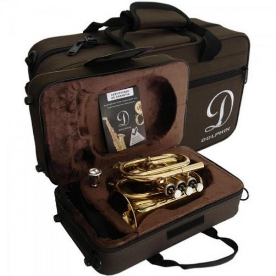 Trompete Pocket Laqueado Bb DOLPHIN por 0,00 à vista no boleto/pix ou parcele em até 1x sem juros. Compre na loja Mundomax!