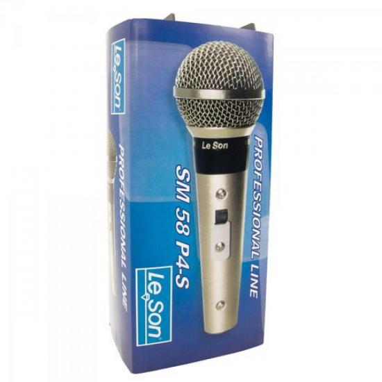 Microfone Profissional C/Fio Cardióide SM58 P4S LESON por 0,00 à vista no boleto/pix ou parcele em até 1x sem juros. Compre na loja Mundomax!