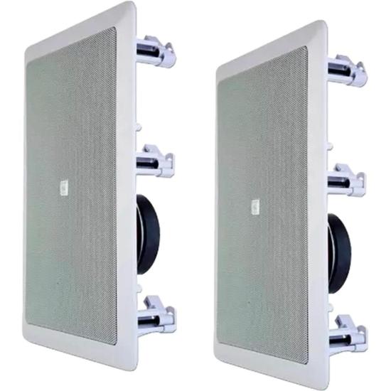 Arandela 6\" JBL 6W21RT 25W RMS Retangular Branca - Par por 599,00 à vista no boleto/pix ou parcele em até 10x sem juros. Compre na loja Mundomax!