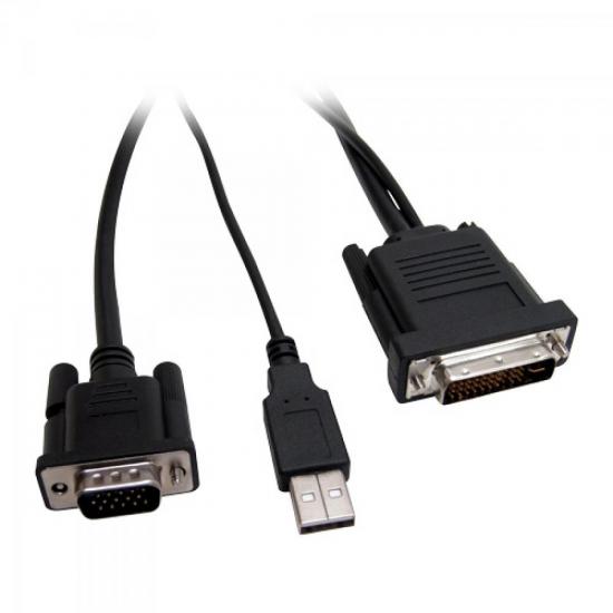 Cabo para Projetor DVI/USB+VGA 1,8 Metros Preto por 0,00 à vista no boleto/pix ou parcele em até 1x sem juros. Compre na loja Mundomax!