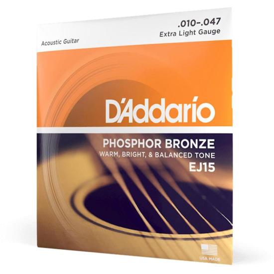 Encordoamento Violão Aço .010-.047 Phosphor Bronze EJ15 D\