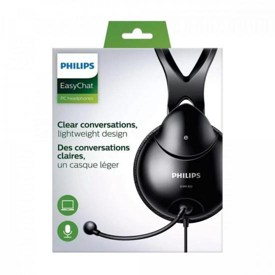 Fone de Ouvido Multimídia com Microfone SHM1900/00 Preto PHILIPS por 0,00 à vista no boleto/pix ou parcele em até 1x sem juros. Compre na loja Mundomax!