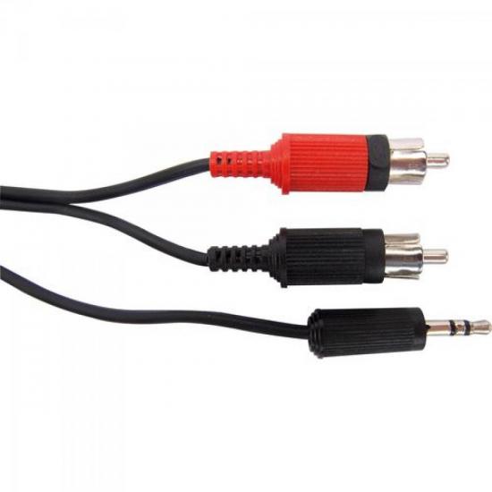 Cabo 2RCA Macho x 1P2ST Plástico 1 Metro EMETAL por 0,00 à vista no boleto/pix ou parcele em até 1x sem juros. Compre na loja Mundomax!