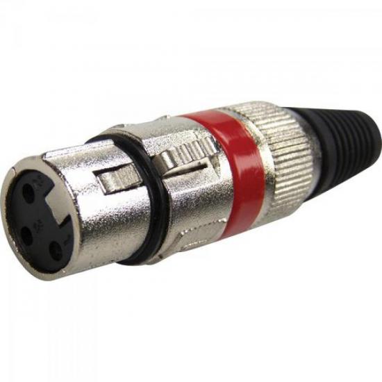 Conector Cannon Fêmea Vermelho YS1057A-VM Corpo Metálico Genérico 5 und por 39,99 à vista no boleto/pix ou parcele em até 1x sem juros. Compre na loja Mundomax!