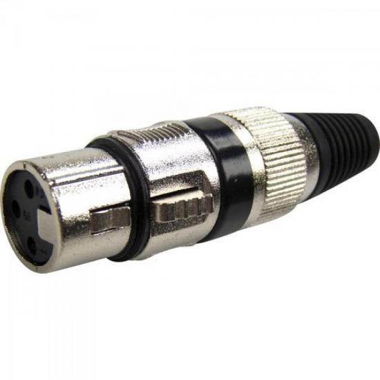 Conector Cannon Fêmea Preto YS1057A-PO Corpo Metálico Genérico - 5 und por 15,00 à vista no boleto/pix ou parcele em até 1x sem juros. Compre na loja Mundomax!