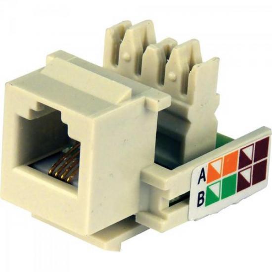 Tomada para Telefone Keystone RJ11 Bege GENÉRICO por 0,00 à vista no boleto/pix ou parcele em até 1x sem juros. Compre na loja Mundomax!