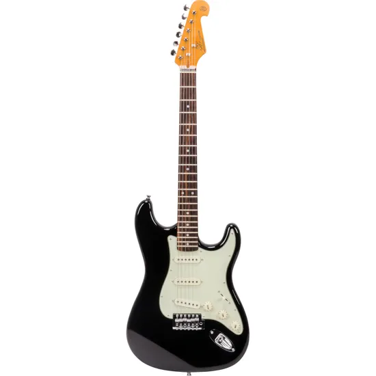 Guitarra SX Strato Vintage SST 62 Preta Com Capa (34389)