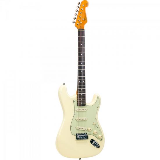 Guitarra SX Vintage SST-62 Creme por 0,00 à vista no boleto/pix ou parcele em até 1x sem juros. Compre na loja Mundomax!