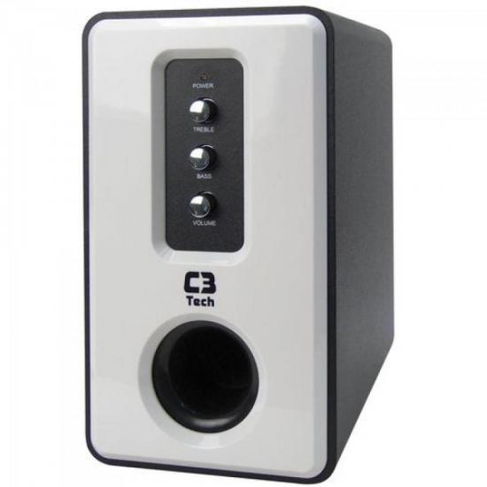 Caixa Multimídia 2.1 Com Subwoofer 28W C394MN Branca C3 TECH por 0,00 à vista no boleto/pix ou parcele em até 1x sem juros. Compre na loja Mundomax!