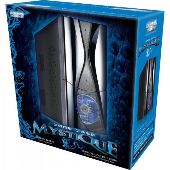Gabinete Gamer Mystique Azul FORTREK por 0,00 à vista no boleto/pix ou parcele em até 1x sem juros. Compre na loja Mundomax!