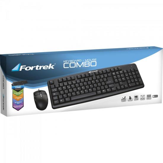 Teclado SK307 + Mouse KC-101P PS2 Preto FORTREK por 0,00 à vista no boleto/pix ou parcele em até 1x sem juros. Compre na loja Mundomax!