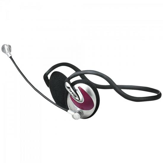 Fone de Ouvido Multimídia MediaPhone HS-306 Vermelho e Prata FORTREK por 0,00 à vista no boleto/pix ou parcele em até 1x sem juros. Compre na loja Mundomax!