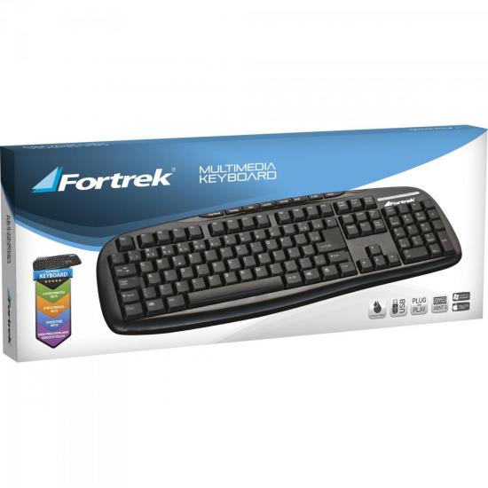 Teclado Multimídia USB ABNT2 MK-101BK Preto FORTREK por 40,90 à vista no boleto/pix ou parcele em até 1x sem juros. Compre na loja Mundomax!