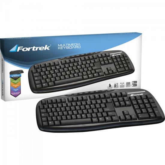 Teclado Multimídia USB ABNT2 MK-101BK Preto FORTREK por 40,90 à vista no boleto/pix ou parcele em até 1x sem juros. Compre na loja Mundomax!