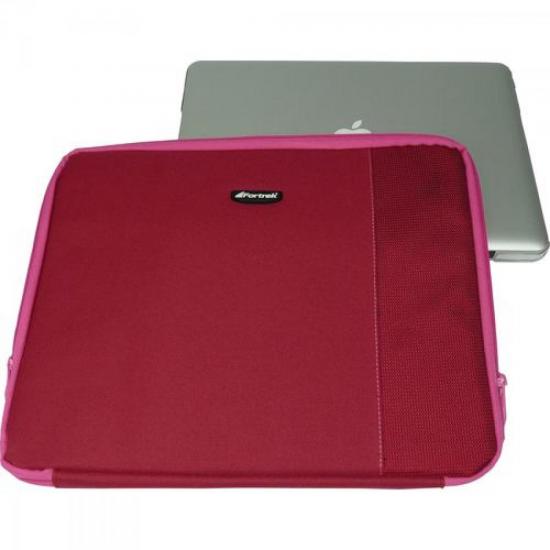 Luva para Notebook 15,4\" Vermelha LS-1501 FORTREK por 0,00 à vista no boleto/pix ou parcele em até 1x sem juros. Compre na loja Mundomax!