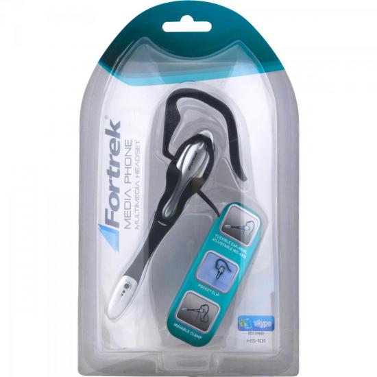 Fone de Ouvido Multimídia MediaPhone HS-101 Preto e Prata FORTREK por 0,00 à vista no boleto/pix ou parcele em até 1x sem juros. Compre na loja Mundomax!