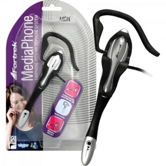 Fone de Ouvido Multimídia MediaPhone HS-101 Preto e Prata FORTREK por 0,00 à vista no boleto/pix ou parcele em até 1x sem juros. Compre na loja Mundomax!