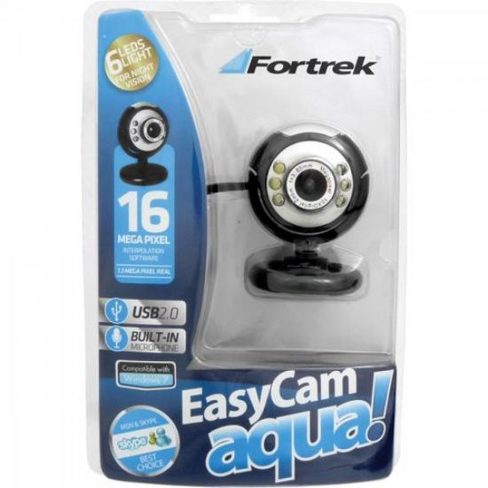 Webcam EC-204 1.3MP com Microfone FORTREK por 0,00 à vista no boleto/pix ou parcele em até 1x sem juros. Compre na loja Mundomax!