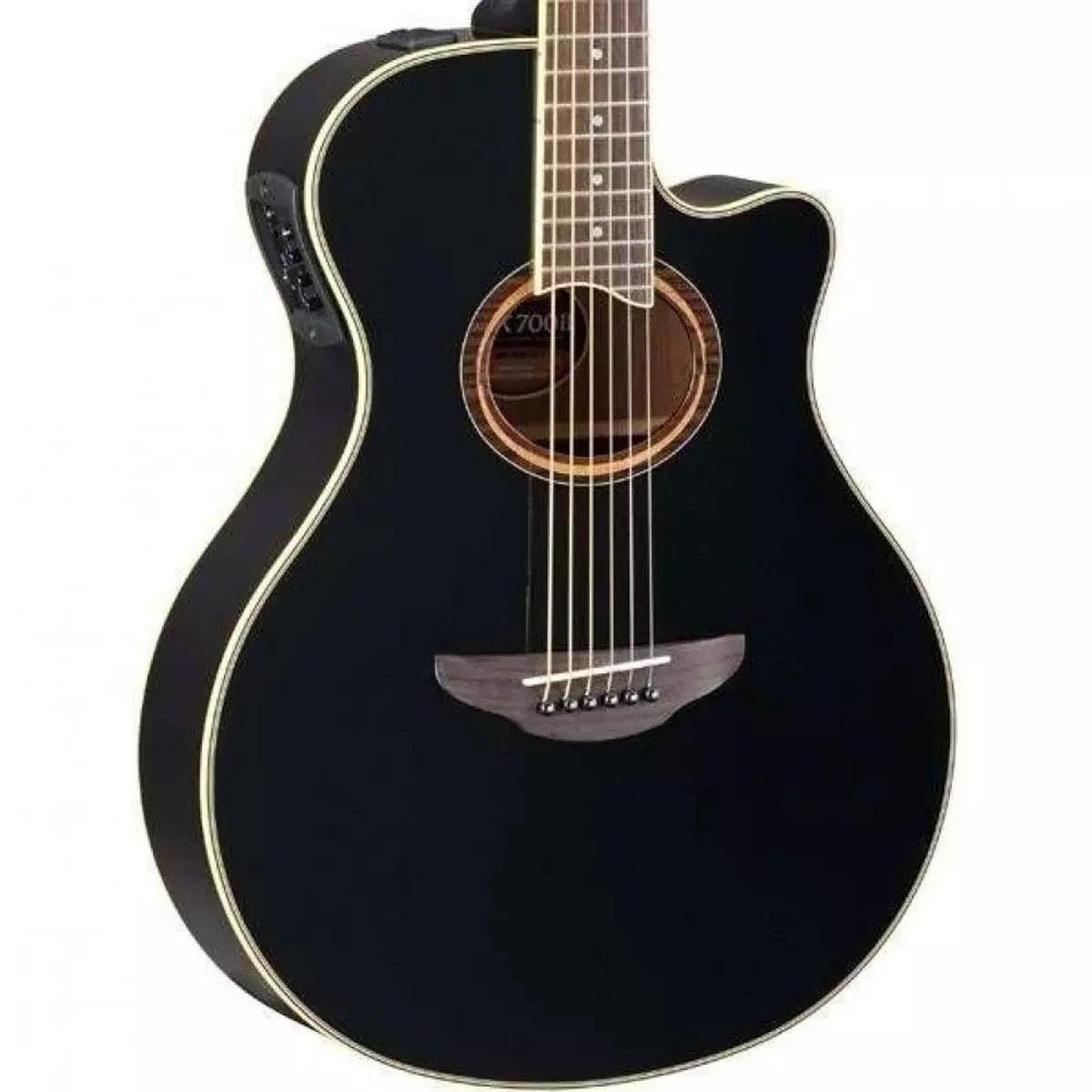 Violão Yamaha APX700II Eletroacústico Aço Preto - Mundomax