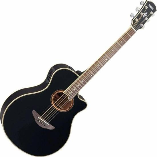 Violão Yamaha APX700II Eletroacústico Aço Preto - Mundomax