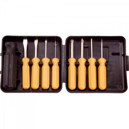 Jogo de Mini Chaves de Fenda/Phillips com 9 peças VONDER por 0,00 à vista no boleto/pix ou parcele em até 1x sem juros. Compre na loja Mundomax!