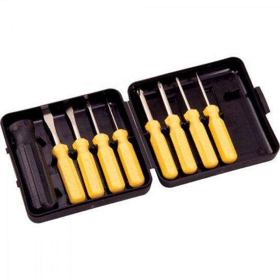 Jogo de Mini Chaves de Fenda/Phillips com 9 peças VONDER por 0,00 à vista no boleto/pix ou parcele em até 1x sem juros. Compre na loja Mundomax!