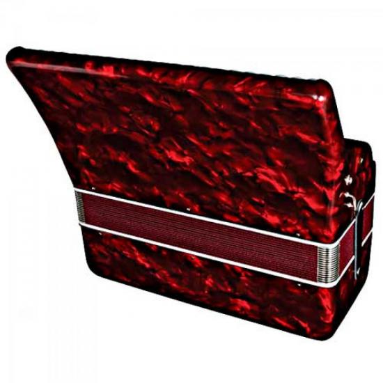 Acordeon Eagle EGA07120 Vermelho Perolado por 0,00 à vista no boleto/pix ou parcele em até 1x sem juros. Compre na loja Mundomax!