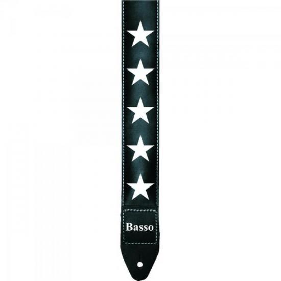 Correia Para Guitarra Estrelas com Ponteiras em Couro SF01 Preta BASSO por 42,90 à vista no boleto/pix ou parcele em até 1x sem juros. Compre na loja Mundomax!