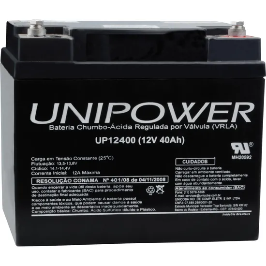 Bateria Selada UP12400 12V/40A UNIPOWER (35419)