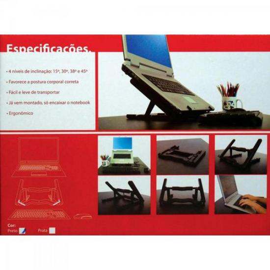 Suporte Para Notebook ST35 Preto Masticmol por 29,00 à vista no boleto/pix ou parcele em até 1x sem juros. Compre na loja Mundomax!