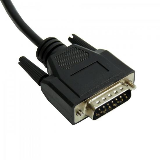 Cabo DB15 X DB15 3 Metros Preto PLUS CABLE por 0,00 à vista no boleto/pix ou parcele em até 1x sem juros. Compre na loja Mundomax!