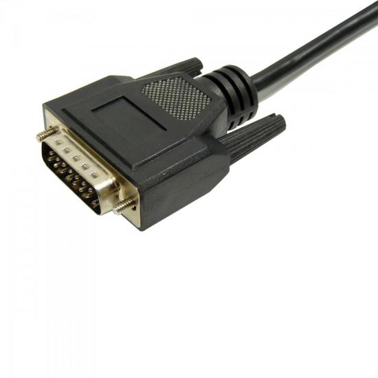 Cabo DB15 X DB15 3 Metros Preto PLUS CABLE por 0,00 à vista no boleto/pix ou parcele em até 1x sem juros. Compre na loja Mundomax!