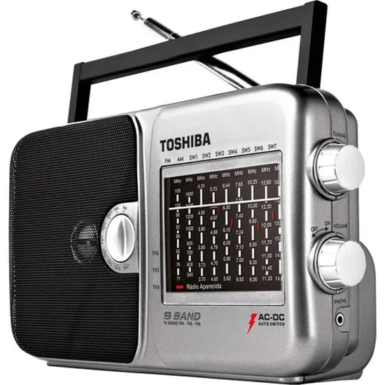 Rádio Portátil AM/FM 9 Faixas TR949 SEMP TOSHIBA por 0,00 à vista no boleto/pix ou parcele em até 1x sem juros. Compre na loja Mundomax!
