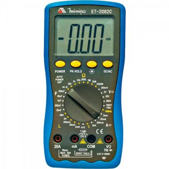 Multímetro Digital ET-2082C MINIPA por 0,00 à vista no boleto/pix ou parcele em até 1x sem juros. Compre na loja Mundomax!