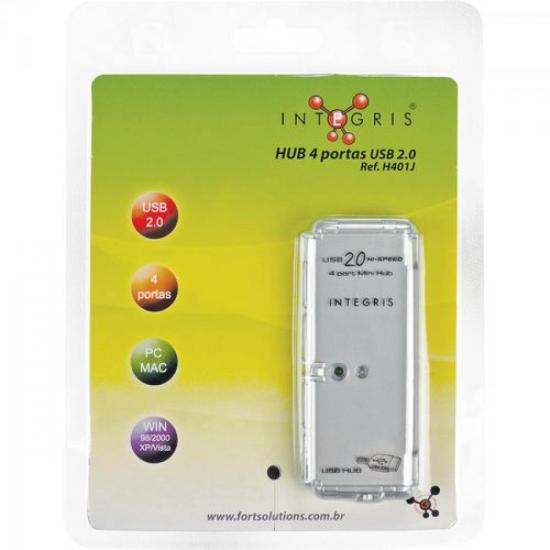 Mini Hub 4 Portas USB 2.0 Prata INTEGRIS por 0,00 à vista no boleto/pix ou parcele em até 1x sem juros. Compre na loja Mundomax!