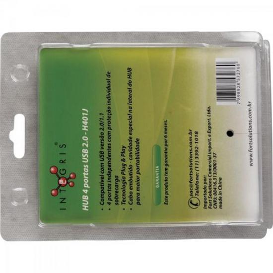 Mini Hub 4 Portas USB 2.0 Prata INTEGRIS por 0,00 à vista no boleto/pix ou parcele em até 1x sem juros. Compre na loja Mundomax!