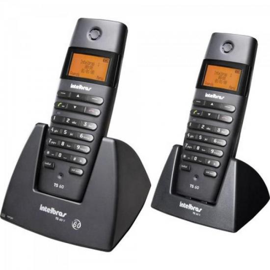 Telefone S/Fio TS60C Combo 1,9GHz C/Ident. de Chamadas Preto INTELBRAS por 0,00 à vista no boleto/pix ou parcele em até 1x sem juros. Compre na loja Mundomax!