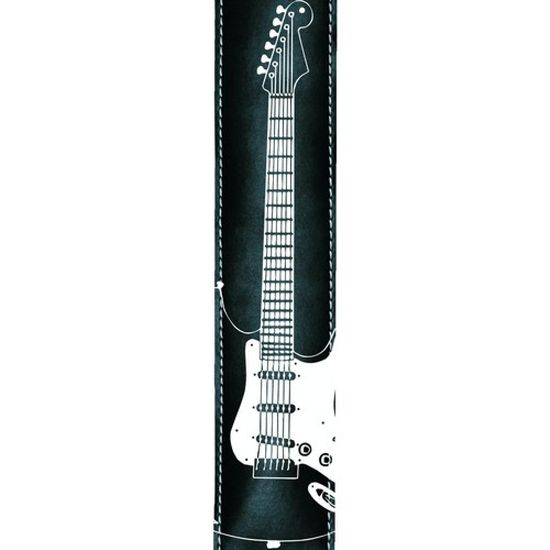 Correia para Guitarra BASSO \"Strato\" com Ponterias em Couro SF30 Preta por 42,90 à vista no boleto/pix ou parcele em até 1x sem juros. Compre na loja Mundomax!