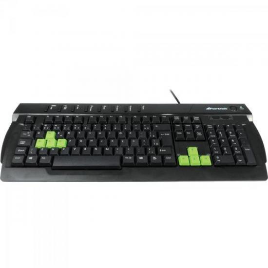 Teclado Multimídia USB GK-701BK Preto FORTREK por 0,00 à vista no boleto/pix ou parcele em até 1x sem juros. Compre na loja Mundomax!