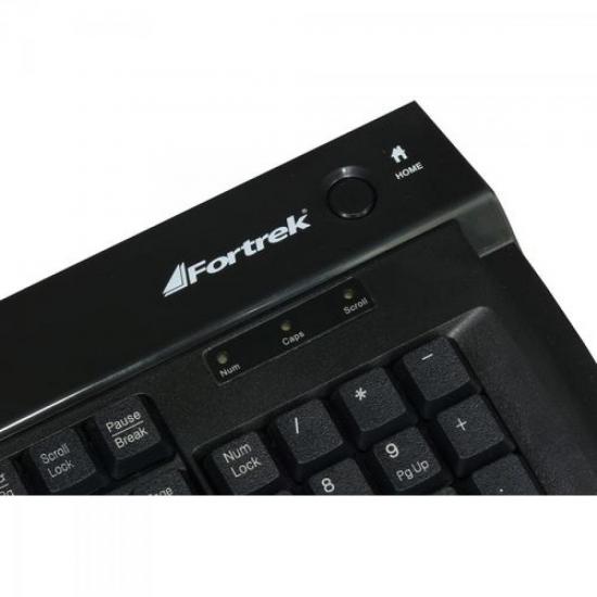 Teclado Multimídia USB GK-701BK Preto FORTREK por 0,00 à vista no boleto/pix ou parcele em até 1x sem juros. Compre na loja Mundomax!